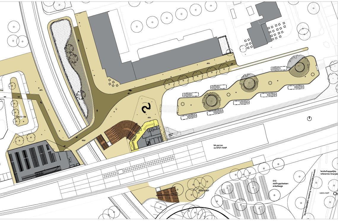 05 Fietsenstalling locatie  overzicht Stationsplein Harderwijk